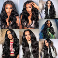 Women's Long Curly Hair Mid-length Large Wave Front Lace Synthetic Wigs