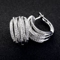 Line Ear Clip Cross Elegant Earrings