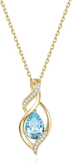 FANCIME Birthstone Necklace for Women Birthday Gift for Her