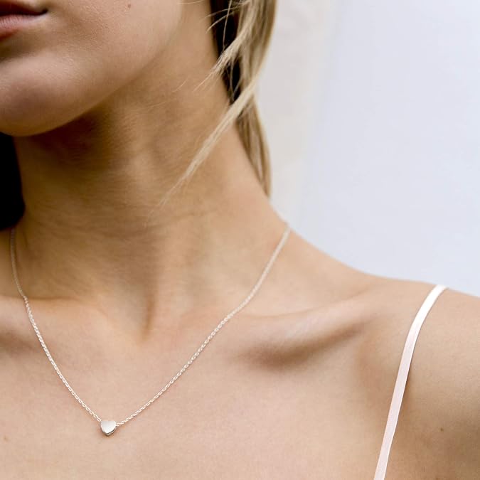 PAVOI 14K Gold Plated Heart Necklaces for Women, Cubic Zirconia Pendant