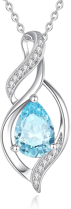 FANCIME Birthstone Necklace for Women Birthday Gift for Her