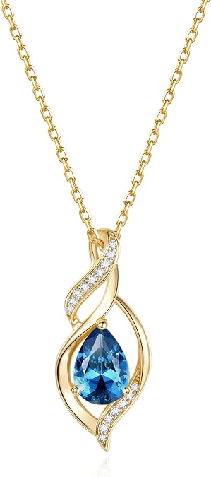 FANCIME Birthstone Necklace for Women Birthday Gift for Her
