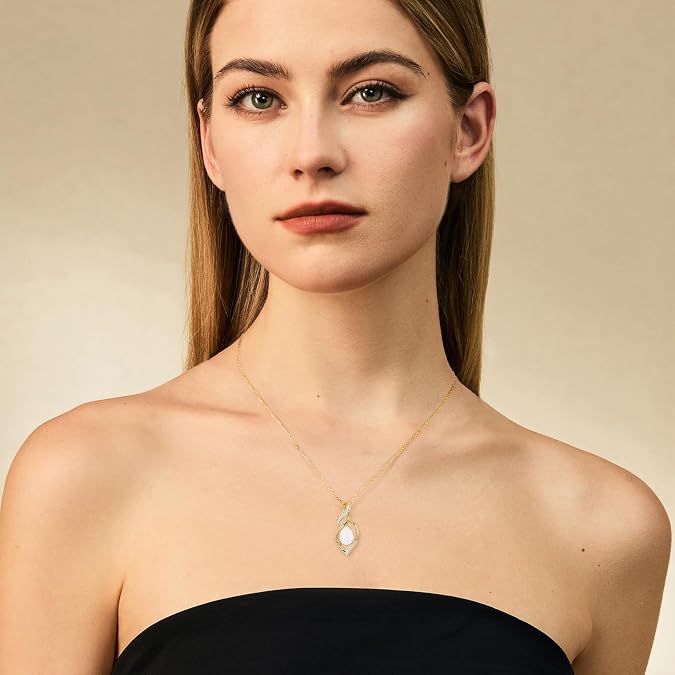 FANCIME Birthstone Necklace for Women Birthday Gift for Her