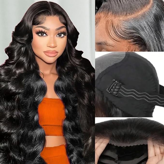 Glueless Wigs Human Hair Pre Plucked Pre Cut Body Wave 5x5 Closure Wig 24In