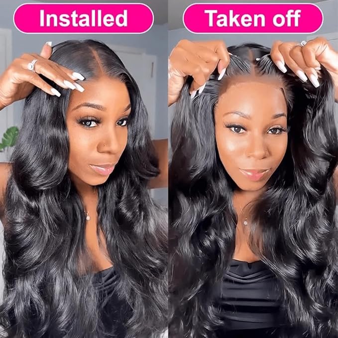 Glueless Wigs Human Hair Pre Plucked Pre Cut Body Wave 5x5 Closure Wig 24In