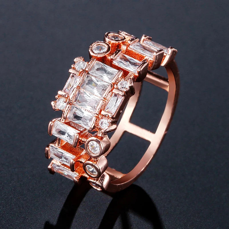 Emerald Gold-plated Hollow Ring Setting