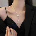 Pearl Mother-of-Pearl Butterfly Necklace