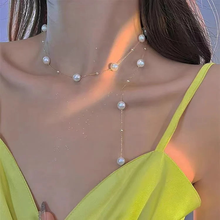 Pearl Mother-of-Pearl Butterfly Necklace